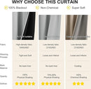 NICETOWN Blackout Curtains for Kitchen, Thermal Insulated Short Curtains for Living Room Window Blinds, Grommet Room Darkening Smart Plylux Curtians for Bedroom, 52 x 63 inch, 1 Pair, Silver Grey by TinyTreasures Baby Boutique