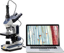 SWIFT Trinocular Compound Microscope SW350T,40X-2500X Magnification,Siedentopf Head,Research-Grade,Two-Layer Mechanical Stage,1.3mp Camera and Software Windows and Mac Compatible by TinyTreasures Baby Boutique
