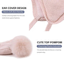 Basic Winter Baby Beanie Gloves Boys Girls Knitted Hat Pompom Kids Earflap Hats Warm Infant Toddler Beanie Mittens Set by TinyTreasures Baby Boutique