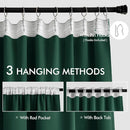 MIULEE Hunter Green Back Tab Blackout Curtains 90 Inches Long 2 Panels Set for Living Room Bedroom, Rod Pocket/Pinch Pleat Thermal Insulated Room Darkening Pleated Light Blocking Drapes by TinyTreasures Baby Boutique