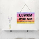 Custom Wood Sign With Hanging String, Personalized Wooden Name With Text Logo Photo, 20 Fonts, 100 Colors, Design Your Welcome for Front Door, Farmhouse 15.7x9.8 Inch by CozyNest Decor
