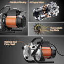 1.6 HP Portable Water Transfer Pump 1800 GPH Shallow Well Pump Garden Booster Sprinkler Pumps for Irrigation Lawn Farm Water Removal with Adapters, Orange by GreenHaven Gardens