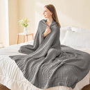 EMME Cotton Blanket Twin XL for Bed Soft Muslin Blankets 66"x90" Lightweight Breathable Layering Bedspread Coverlet All Season Gauze, Grey by CozyNest Decor