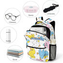 Duck Cartoon Doodle Custom Kids Backpack for Boy Girl, Personalized Waterproof Child School Travel Bag with Name, 16.5’’ X 12.2’’ X 5.9’’ by TinyTreasures Baby Boutique