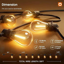 addlon 50FT LED Outdoor String Lights with Edison Shatterproof Bulbs, Weatherproof Strand, Commercial Grade Patio Lights, Decorative for Garden or Patio, Black by GreenHaven Gardens
