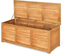 Tangkula 46 Gallon Acacia Wood Deck Box, Garden Backyard Storage Bench, Outdoor Storage Container for Patio Furniture Cushions and Gardening Tools (Natural) by CozyNest Decor