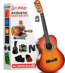 Pyle 36'' -Inch 6-String Classic Guitar-3/4 Size Scale Guitar with Digital Tuner & Accessory Kit, Sunburst, Right, 7 Cherry Burst, Gloss, 36” (PGACLS82CS.X9) by TinyTreasures Baby Boutique