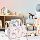 FANKANG Storage Bins, Nursery Hamper Canvas Laundry Basket Foldable with Waterproof PE Coating Large Storage Baskets for Kids Boys and Girls, Office, Bedroom, Clothes,Toys(Rec-Princess Castle by TinyTreasures Baby Boutique