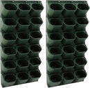 Self Watering Wall Planter | 36 Pots Vertical Garden Planter for Indoor Plants | Wall-Mounted Stackable wall planter | Hanging Plant Flower Pot Holder | 10.56 Fl Oz Each Individual Pot | Army Green by CozyNest Decor