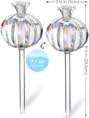 NiHome Large Plant Watering Globes 2-Pack, Iridescent Glass Cactus Self Watering Globe, Glass Waterer for Potted Plants - 4.7OZ/140 ML Capacity Automatic Irrigation System, Adorable Gardening Gift by GreenHaven Gardens
