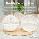 WeeSprout Silicone Divided Plates (No Lids), 100% Food Grade Silicone Divided Plates for Toddlers & Kids, Dishwasher & Microwave Safe by TinyTreasures Baby Boutique