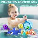 No Hole Mold Free Baby Bath Toys for Kids Ages 1-3,Water Toys for Babies and Toddlers,Ocean Animal Bath Toys for Bathtub,Shower,Beach, Pool,Water Table,Boys Girls Gifts with Storage Bag by TinyTreasures Baby Boutique