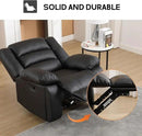 EBELLO Faux Leather Manual Recliner Sofa Set, 2 Recliner Chair, 3 Seat Reclining Sofa, Couch Set for Living Room, Bedroom, Meeting Room, Black (2Recliner+Sofa) by CozyNest Decor