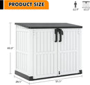 NUNU LAB Outdoor Storage Cabinet 36 Cu.Ft Garden Storage Shed Waterproof Lockable for Garden Hoses, Generator, and Lawn Mower by GreenHaven Gardens