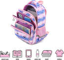 Cusangel Backpack for Girls Boys School Bookbags Kindergarten Elementary Lightweight Waterproof Multifunctional Large Capacity for Backpack (16 inch Sky Unicorn Fun Prints) by TinyTreasures Baby Boutique