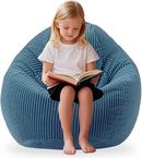 LPMOERA Bean Bag Chairs for Kids/Teen with Memory Foam Filling Bean Bag Sofa with Soft Corduroy Fabric BeanBag Chair for Living Room Bedroom College Dorm Reading Chair Blue by TinyTreasures Baby Boutique
