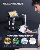 Digital Microscope, Coin Microscope with Light Adjustable Brightness 4.3" HD LCD Screen, 1000X Zoom PC View, Compatible with MacOS & Windows - Black by TinyTreasures Baby Boutique
