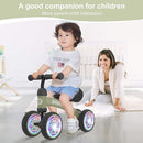 Baby Balance Bike Toys for 12-36 Months Kids Toy Boy and Girls Gifts Toddler Best First Birthday Gift Children Walker No Pedal Infant 4 Wheels Bicycle (Colorful, Deep Green-Light) by TinyTreasures Baby Boutique
