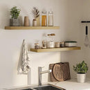 Floating Shelves for Wall, 36" W x 8" D x 1.5" H, Wooden Wall Mounted Display Shelves with Invisible Brackets for Living Room, Bedroom, Bathroom, Kitchen Decor and Storage, Set of 2, Oak by CozyNest Decor
