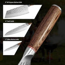 KOFERY 5PCS Chef and BBQ Knife Set with Roll Bag, High Carbon Stainless Steel Knives for Precise Cooking, Outdoor Meat Cutting(Include Sharpening Steel) by CozyNest Decor