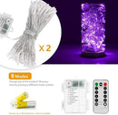 String Lights, 2 Pack Battery Operated String Lights with Remote Timer Waterproof 8 Modes String Lights for Bedroom,Garden,Party,Xmas Tree Indoor Outdoor Decorations (Purple, 36) by GreenHaven Gardens