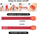 Kids Wristband Compatible with Apple AirTag, Protective Case for Air Tag GPS Tracker Holder with Nylon Bracelet, Adjustable Anti Lost Watch Band for Toddler Child Elder(Red & Blue) by TinyTreasures Baby Boutique