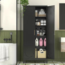 Pantry Cabinet, 75 Inch Tall Kitchen Storage Cabinet, Metal Pantry Cabinets with Doors and Adjustable Shelves, Black Freestanding Food Cupboard for Living, Dinning Room-Assembly Required by CozyNest Decor