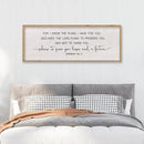 LuZhiQiang Bible Verse Jeremiah 29:11 Wall Art 40"x15" Large Scripture Christian Blessing Decor Plans To Give You Hope And A Future Sign (Wood) by CozyNest Decor