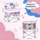 Portable Booster Seat, Toddler Baby Seat with Tray for Dining Table Compact Floor Chair for Camping Lawn Beach Babies Travel 6-36 Months by TinyTreasures Baby Boutique