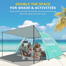 Gorich Beach Tent with Canopy - Easy Setup 3-4/5-6/7-8 Person Portable Sun Shelter, UPF 50+ UV Protection Sun Shade, Lightweight & Compact Beach Cabana for Family Travel by TinyTreasures Baby Boutique