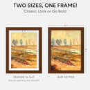 Homeforia 6x8 Picture Frame Brown Wood, High End Dark Oak 6x8 Walnut Wooden Frames with Mat 5x7 Photo, 6 x 8 Frame Matted to 5 x 7 Print, 8x6 Wall or Tabletop Frame, Tempered Glass, Wall Kit, Set of 1 by CozyNest Decor