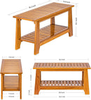 NNN 36" Commercial Teak Shower Bench - 8 Non-Slip Leveling Feet & 350 lbs Capacity | Rock-Solid Stability for Seniors & Spa Safety | Waterproof Design for Saunas/Outdoor Pools (Patented) by TinyTreasures Baby Boutique