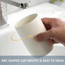 Toothbrush Holder for Bathrooms - 1 Cup Ceramic Toothbrush Toothpaste Holder, Beige Bathroom Tumbler Cup Reusable Toothbrush Mouthwash Cup, Bathroom Counter Organizer by CozyNest Decor