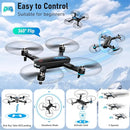Drone with Camera, 1080P HD FPV Foldable Drone with Brushless Motor Optical Flow, One Key Take Off/Land, 360° Flip, Waypoint Fly, Gesture Selfie, 2 Batteries, Mini Drones for Kids 14+ by TinyTreasures Baby Boutique