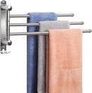 Bathroom Towel Rack JSVER 3 Arms Extended Towel Holder, Swivel Towel Bar, SUS304 Stainless Steel Space Saving Towel Racks for Bathroom, Kitchen by CozyNest Decor