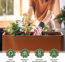Steel Planter Box-36"x15"x15"-Large Rectangular Planter Matel -Outdoor Indoor-Corten Steel Planter Box Heavy Duty Commercial Residential for Patio Porch Deck Home Backyard by GreenHaven Gardens