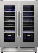 THOR Kitchen Freestanding/Under-Counter 24-Inch Dual Zone Wine Cooler in Stainless Steel - Model TWC2402 by CozyNest Decor