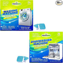 Washing Machine & Dishwasher Cleaner Tablets, 50 Count, Unscented, Compatible with Front/Top Loader & HE Washers, Removes Residue, Stains, Grime & Limescale, 12-Month Supply by CozyNest Decor