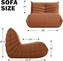 Bean Bag Chair, Fireside Chair Bean Bag Sofa Large Bean Bag Chair for Adults, Bean Bag Chairs for Teens with High Density Comfortable Foam, Memory Foam Bean Bag for Living Room, Bedroom (Orange) by CozyNest Decor