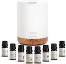 ASAKUKI Essential Oil Diffuser, Aromatherapy Cool Mist Home Humidifier with 7 LED Color Changing Light and Auto-Off Safety Switch, 8 Essential Oils Set, 300ml (Brown with Oils) by TinyTreasures Baby Boutique