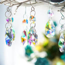 20 Pieces 38mm Crystal Prisms Chandelier Rounded Pear Ornament Pendants Crystal Beads Hanging Glass Crystal Chandelier Prisms for Wedding Party Tree Garlands Decoration DIY Jewelry by GreenHaven Gardens