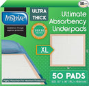 Inspire Super and Ultra Absorbent Disposable Bed Pads (30" X 36" Pack of 50) by TinyTreasures Baby Boutique