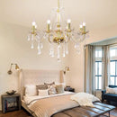 Modern Elegant 8 Lights K9 Crystal Glass Chandelier Golden Pendant Ceiling Lighting European Style for Dining Living Room Bedroom Transparent, 8 E12 Bulbs Required by CozyNest Decor
