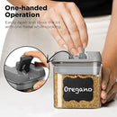 Shazo 9 PC Airtight Food Storage Containers - BPA Free Clear Plastic Snack & Spice Containers with Easy Lock Lids - Kitchen and Pantry Organization for Herbs, Coffee, Tea - 0.5L / 2.1 Cups by CozyNest Decor