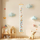 Personalized Name Growth Chart Wall Decor for Kids – Canvas Removable Height Chart Measuring Ruler 59" x 7.9" (Flowers) by TinyTreasures Baby Boutique