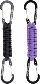 BRAVESHINE Paracord Keychain Carabiner Clip, D Ring Lanyard Hanger Stroller Hook for Water Bottle, Key, Backpacks, Men, Women by TinyTreasures Baby Boutique