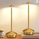 Modern Cordless Table Lamp Set of 2, Portable LED Desk Lamps, 5000mAh Rechargeable Battery Operated Lighting for Bedroom Dining Room Restaurant Coffee Shop Camping Night Light (Gold) by CozyNest Decor