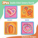 Sensory Activity Board Toys for Kids: 2Pack Double-Sided Sensory Fidget Toys for Stress Anxiety & Calming with Travel Bag | Travel Airplane Essentials Toys for Toddler Boys & Girls Ages 3 4 5 6 7 8 by TinyTreasures Baby Boutique