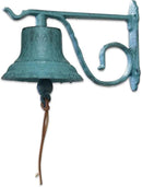 NACH Rustic Cast Iron Doorbell, Small Door Bells for Homes, Dinner Bell, Small Bell, Kitchen Door Bell, Turquoise Door Bell, 8.5x5x6.5 Inches, JS-90-091AT by GreenHaven Gardens