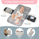 MOMUVO Diaper Bag Backpack, Quilted Baby Bag with Changing Pad and Stroller Straps and Pacifier Case, Multifunction Waterproof Travel Diaper Bags, Unisex, Light Grey and Pink by TinyTreasures Baby Boutique